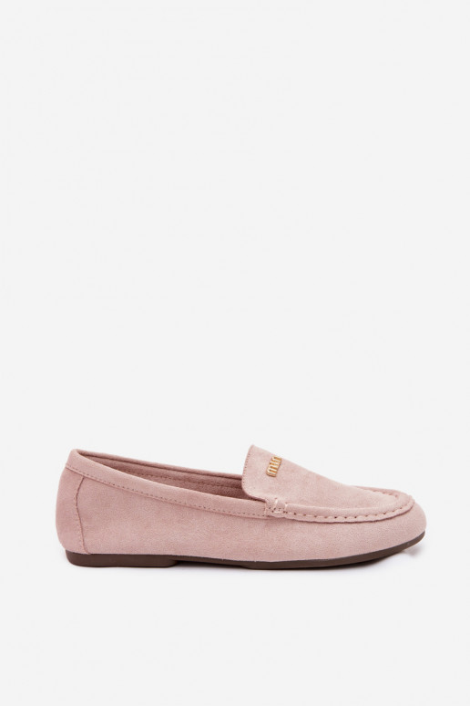 Mocasines para hombres con detalles dorados en rosa Sarivelle