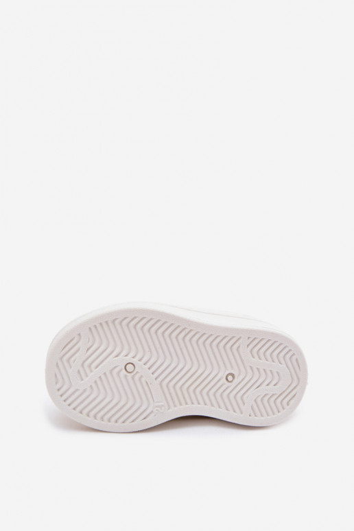 Zapatillas deportivas infantiles con velcro en blanco-rosa Tailva