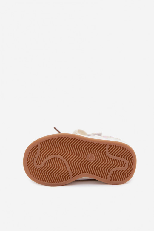 Zapatillas infantiles con corazones en color arena Embla