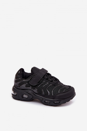 Zapatillas deportivas infantiles con velcro en negro Rider