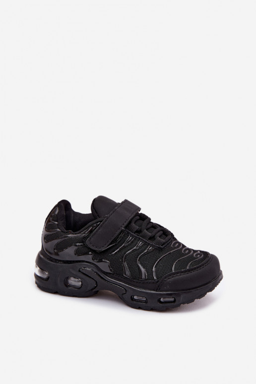 Zapatillas deportivas infantiles con velcro en negro Rider