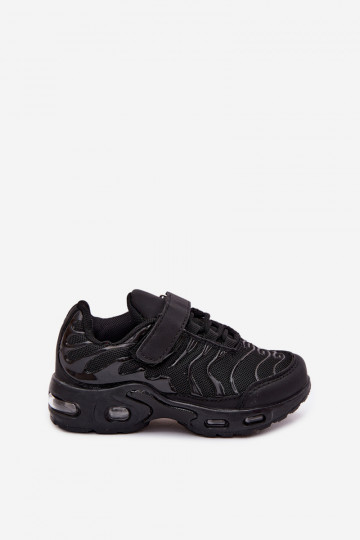 Zapatillas deportivas infantiles con velcro en negro Rider 2
