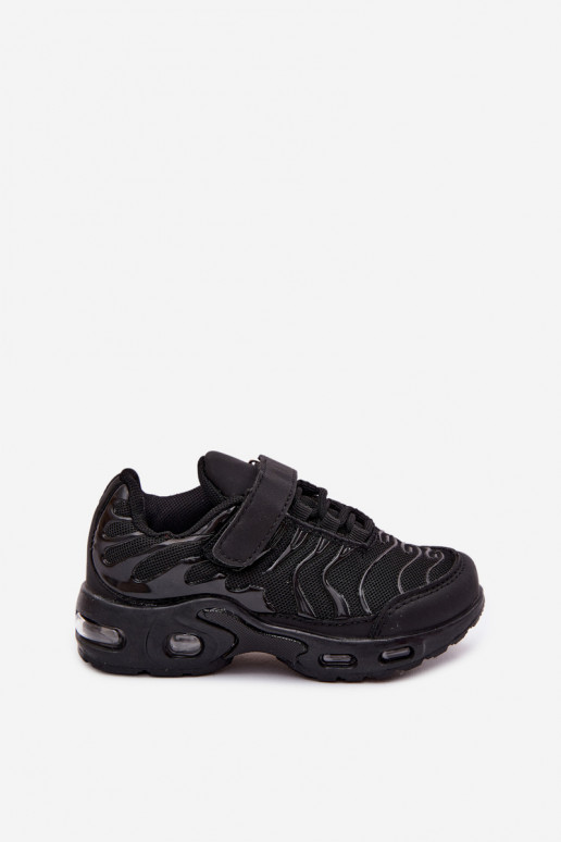 Zapatillas deportivas infantiles con velcro en negro Rider