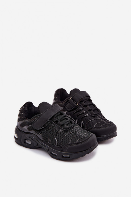Zapatillas deportivas infantiles con velcro en negro Rider