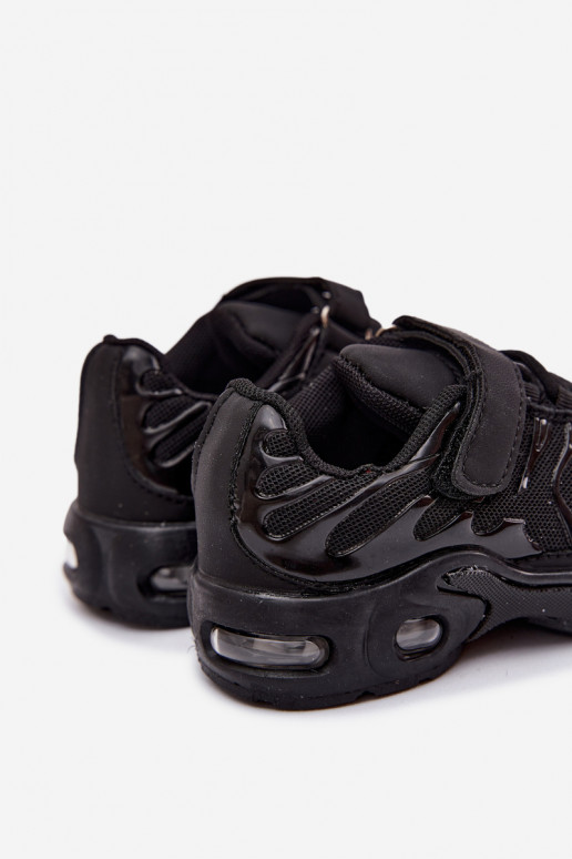 Zapatillas deportivas infantiles con velcro en negro Rider
