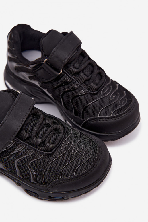 Zapatillas deportivas infantiles con velcro en negro Rider
