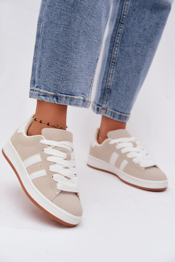Zapatillas deportivas para mujeres con rayas en color arena Cascade