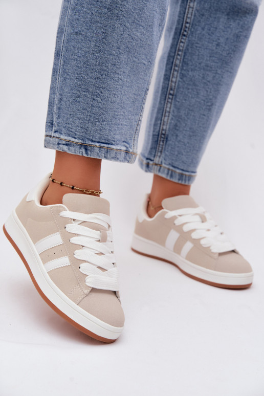 Zapatillas deportivas para mujeres con rayas en color arena Cascade