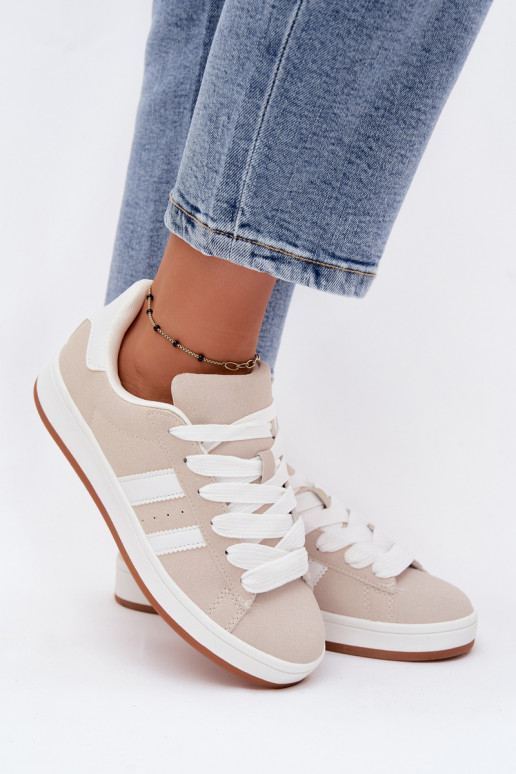 Zapatillas deportivas para mujeres con rayas en color arena Cascade