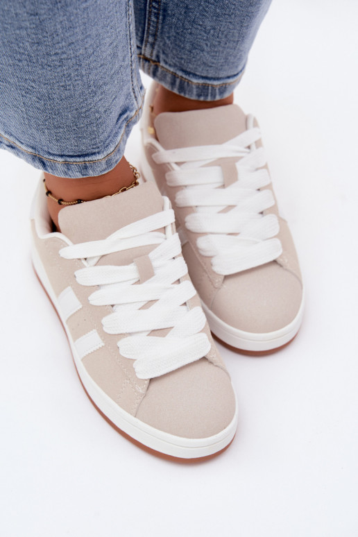 Zapatillas deportivas para mujeres con rayas en color arena Cascade