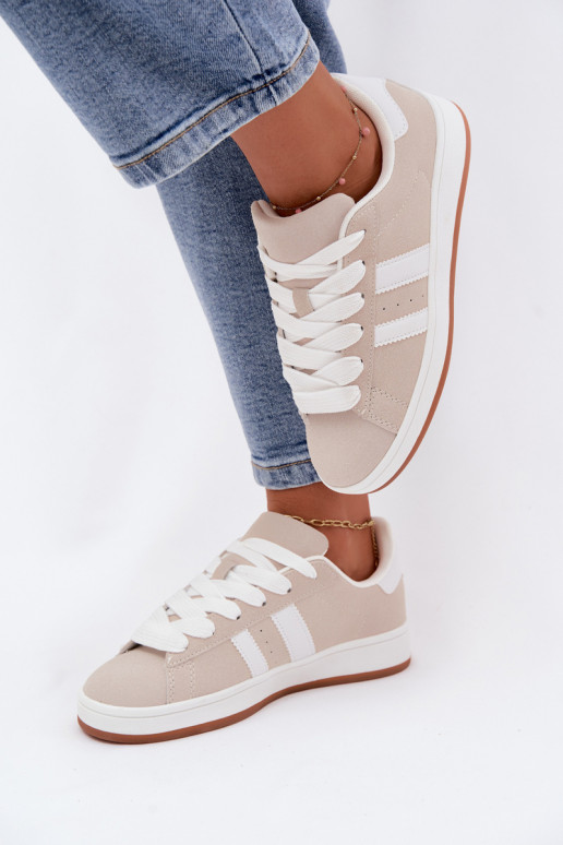 Zapatillas deportivas para mujeres con rayas en color arena Cascade
