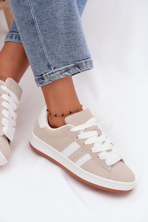 Zapatillas deportivas para mujeres con rayas en color arena Cascade