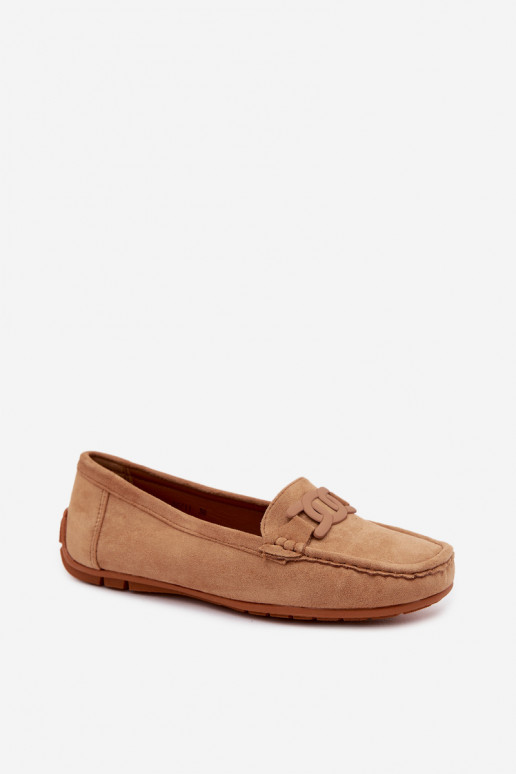 Mocasines ricos de ante para mujer color marrón Rabell