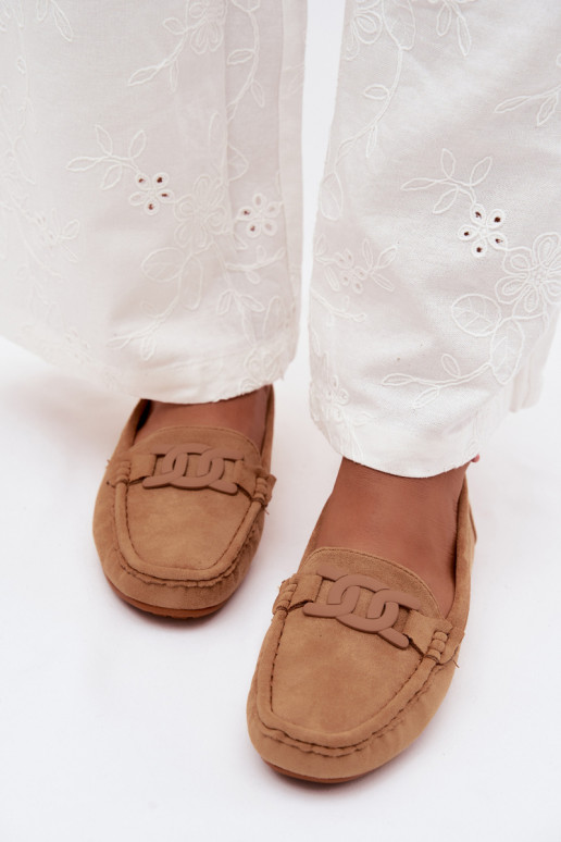 Mocasines ricos de ante para mujer color marrón Rabell
