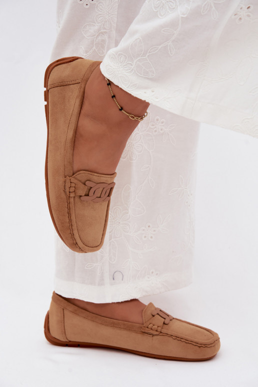 Mocasines ricos de ante para mujer color marrón Rabell