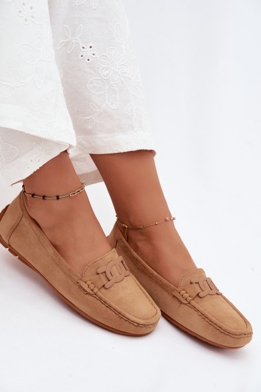 Mocasines ricos de ante para mujer color marrón Rabell