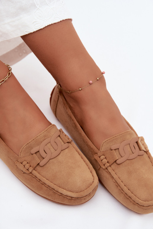 Mocasines ricos de ante para mujer color marrón Rabell