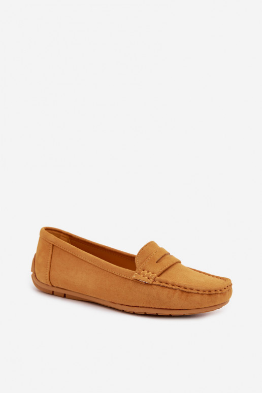 Mocasines elegantes de ante sintético en color mostaza Lenvie