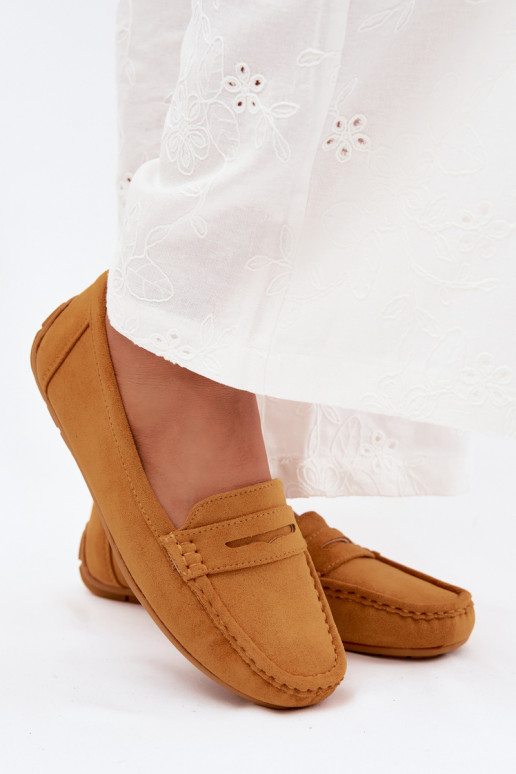 Mocasines elegantes de ante sintético en color mostaza Lenvie