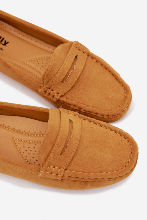Mocasines elegantes de ante sintético en color mostaza Lenvie