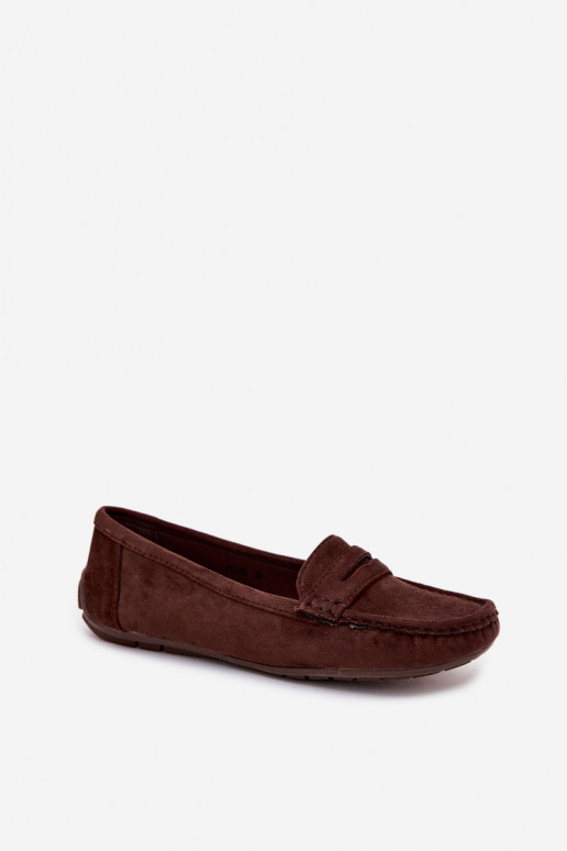 Mocasines elegantes de ante color chocolate Lenvie