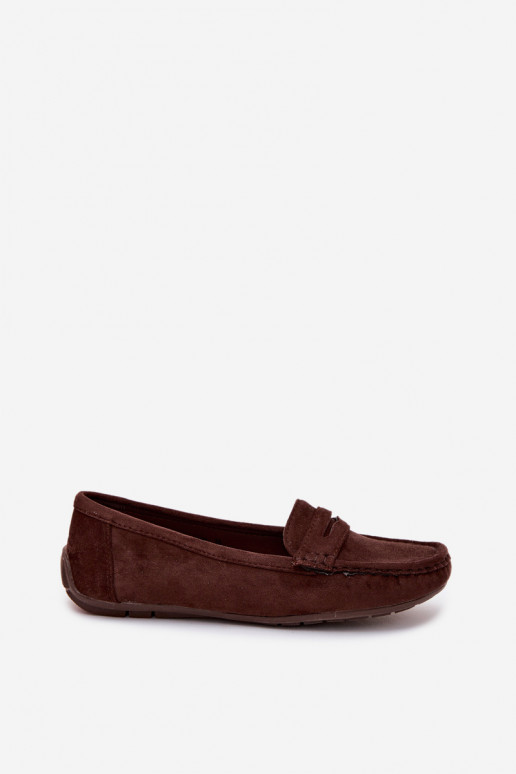 Mocasines elegantes de ante color chocolate Lenvie