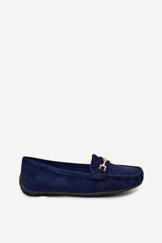 Mocasines clásicos de ante color azul oscuro Corinell