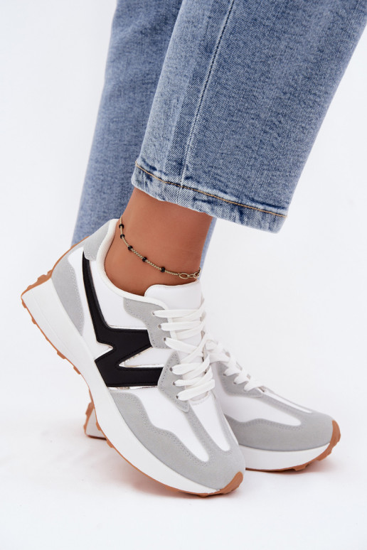 Zapatillas blancas-grises para mujer Britma