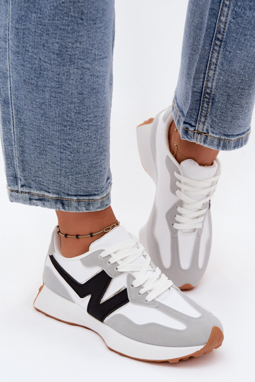 Zapatillas blancas-grises para mujer Britma