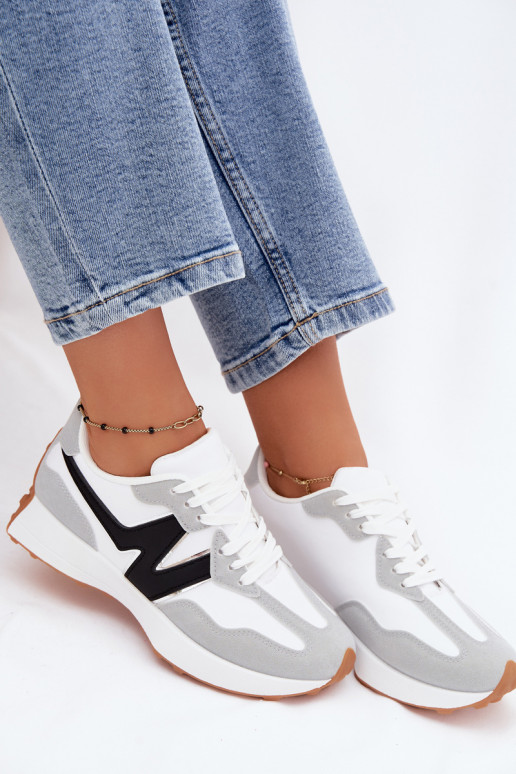 Zapatillas blancas-grises para mujer Britma