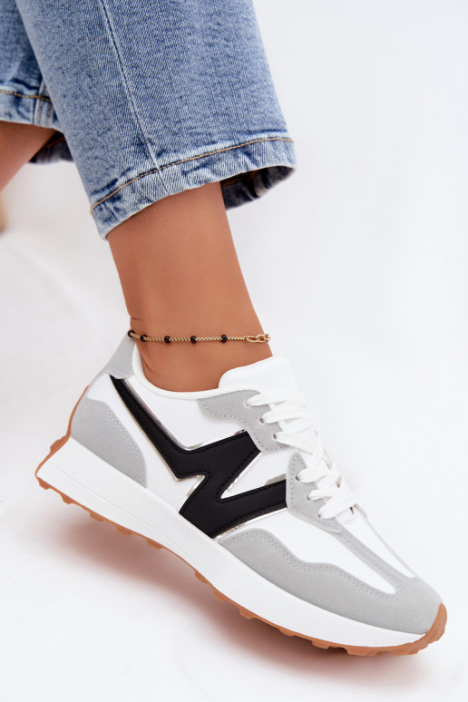 Zapatillas blancas-grises para mujer Britma