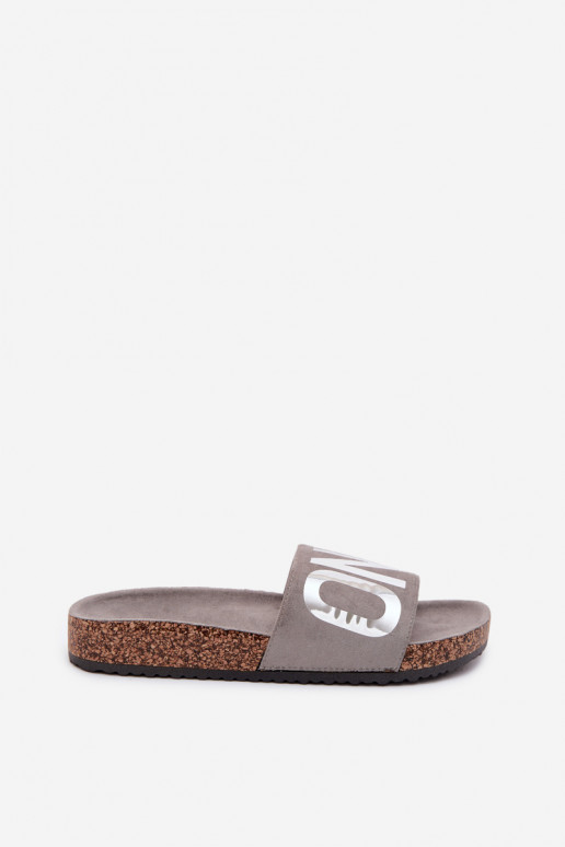 Zapatillas de mujer con plataforma ONE Vinceza 22-2217 color gris