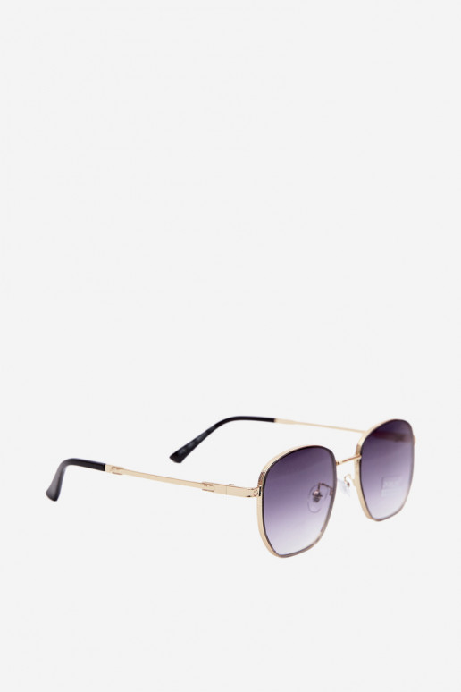 Gafas de sol con filtro UV 400 negras y doradas