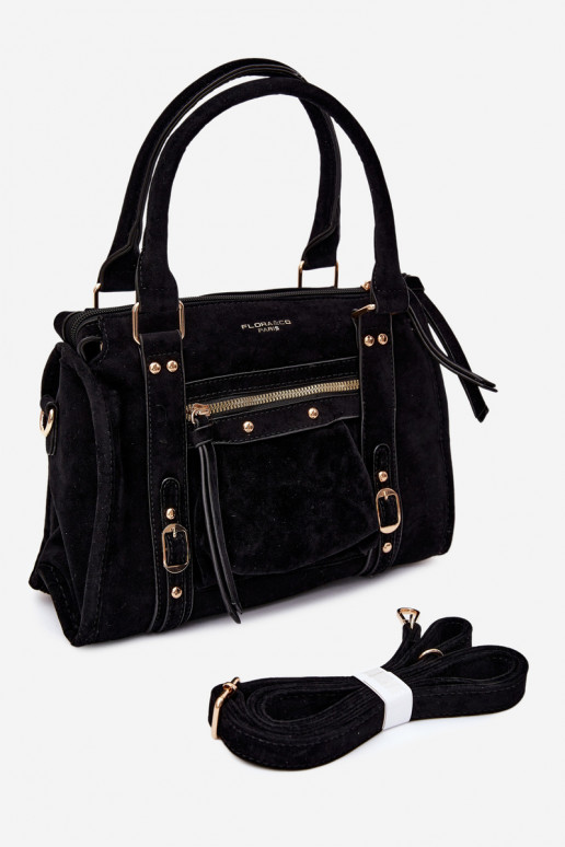 Bolso de ante sintético negro Lendra