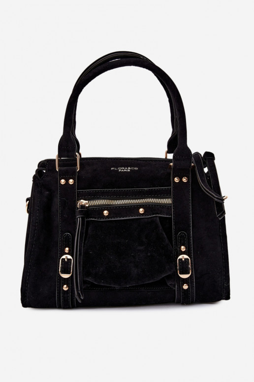 Bolso de ante sintético negro Lendra