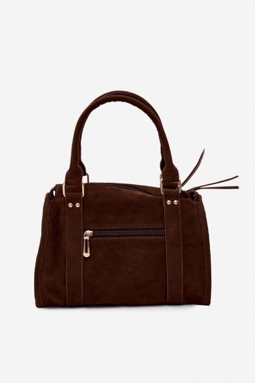 Bolso de ante sintético color chocolate Lendra