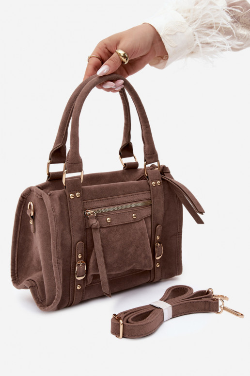 Bolso de ante sintético color arcilla Lendra
