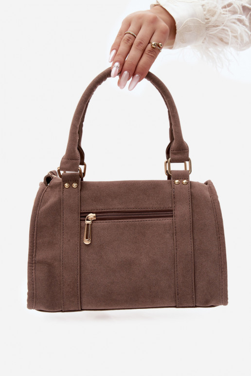 Bolso de ante sintético color arcilla Lendra