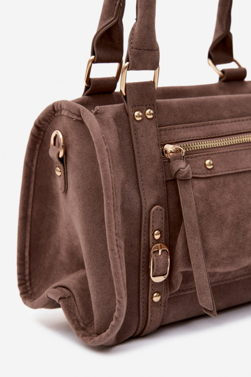 Bolso de ante sintético color arcilla Lendra