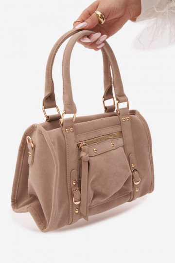 Bolso de ante sintético color arena Lendra 2