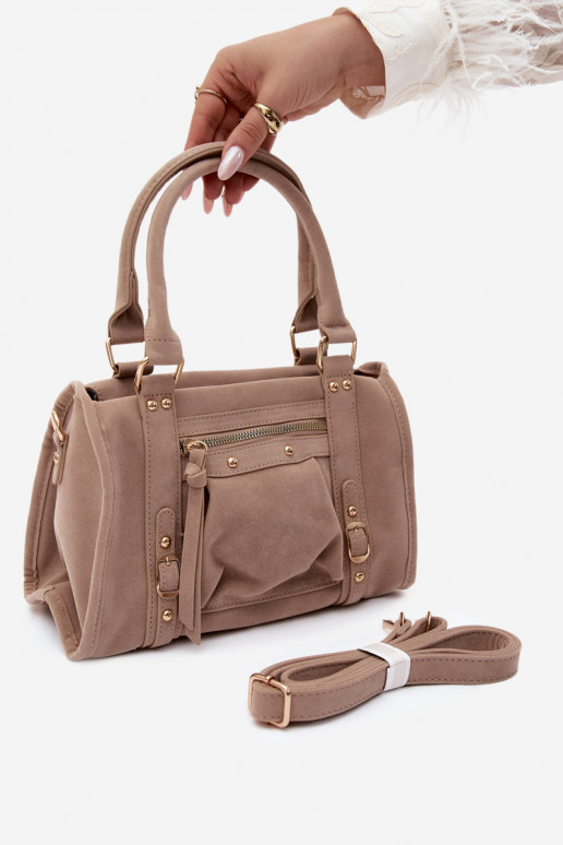 Bolso de ante sintético color arena Lendra