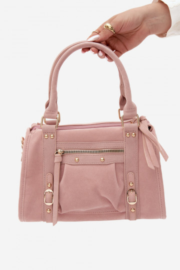 Bolso de ante sintético rosa Lendra