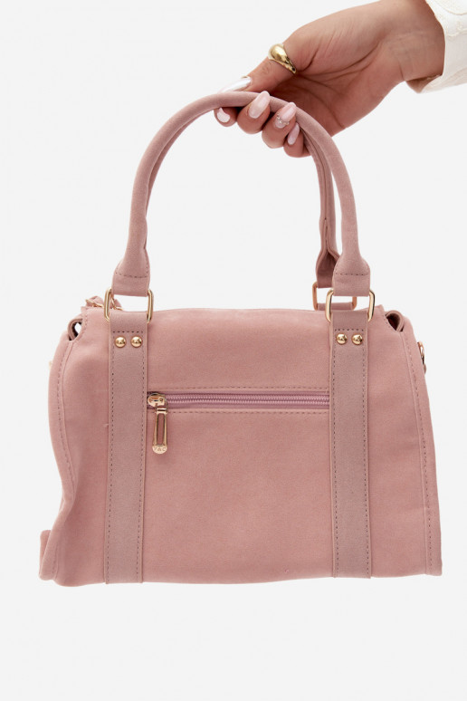 Bolso de ante sintético rosa Lendra