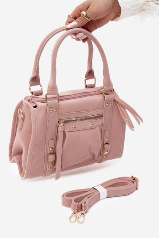 Bolso de ante sintético rosa Lendra