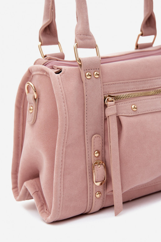 Bolso de ante sintético rosa Lendra