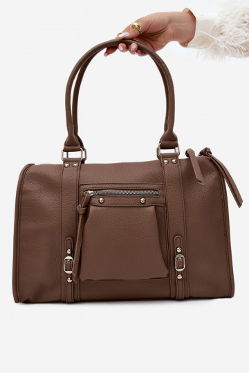 Gran bolsa de cuero sintético color arcilla Nolita
