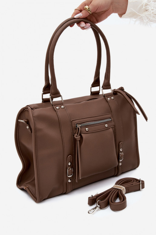 Gran bolsa de cuero sintético color arcilla Nolita