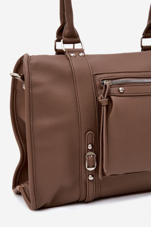 Gran bolsa de cuero sintético color arcilla Nolita