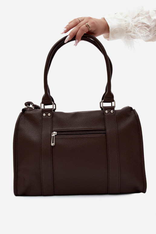 Gran bolsa de cuero sintético color chocolate Nolita