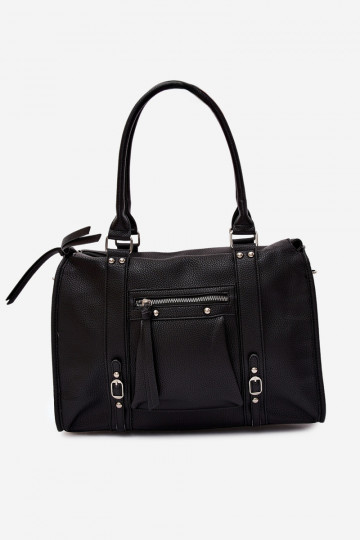 Gran bolsa de cuero sintético negra Nolita